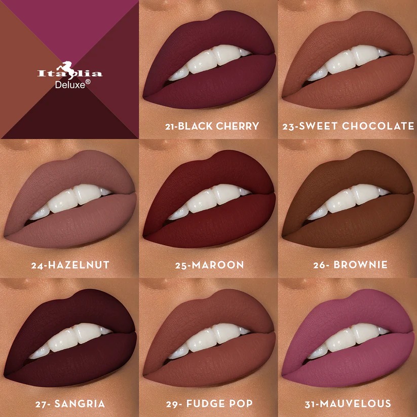 Italia Deluxe Mousse Matte Lipstick 25 Maroon