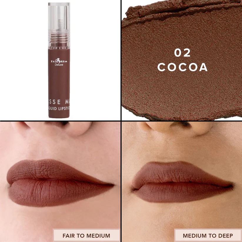 Italia Deluxe Mousse Matte Liquid Lipstick 02 Cocoa