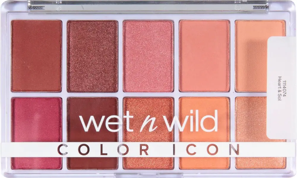 10 Pan Eyeshadow Palette Heart & Sol – Paleta de Sombras para Ojos de 10 Tonos