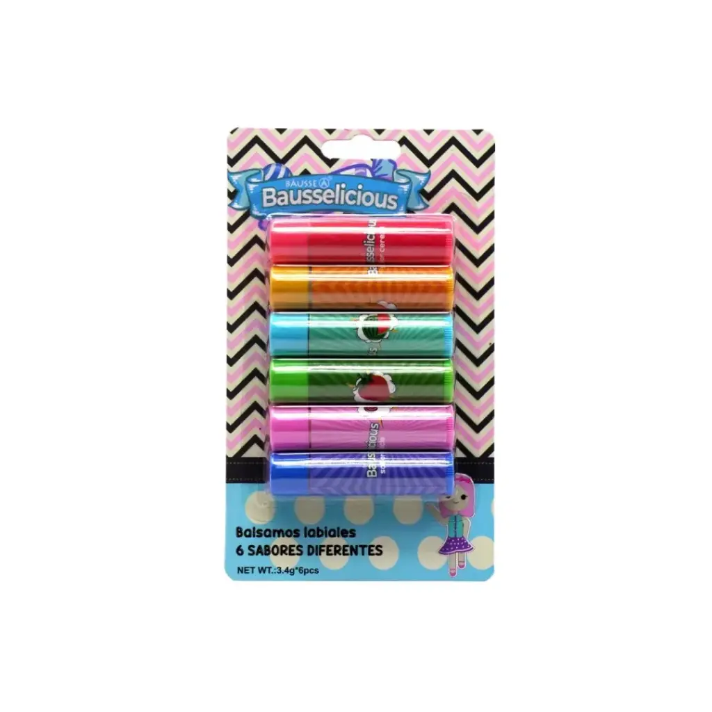 BAUSSE Bálsamos Labiales 6 Sabores Hidratantes Set Cuidado de Labios