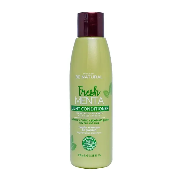 BE NATURAL Acondicionador para Cabello y cuero cabelludo graso MENTA