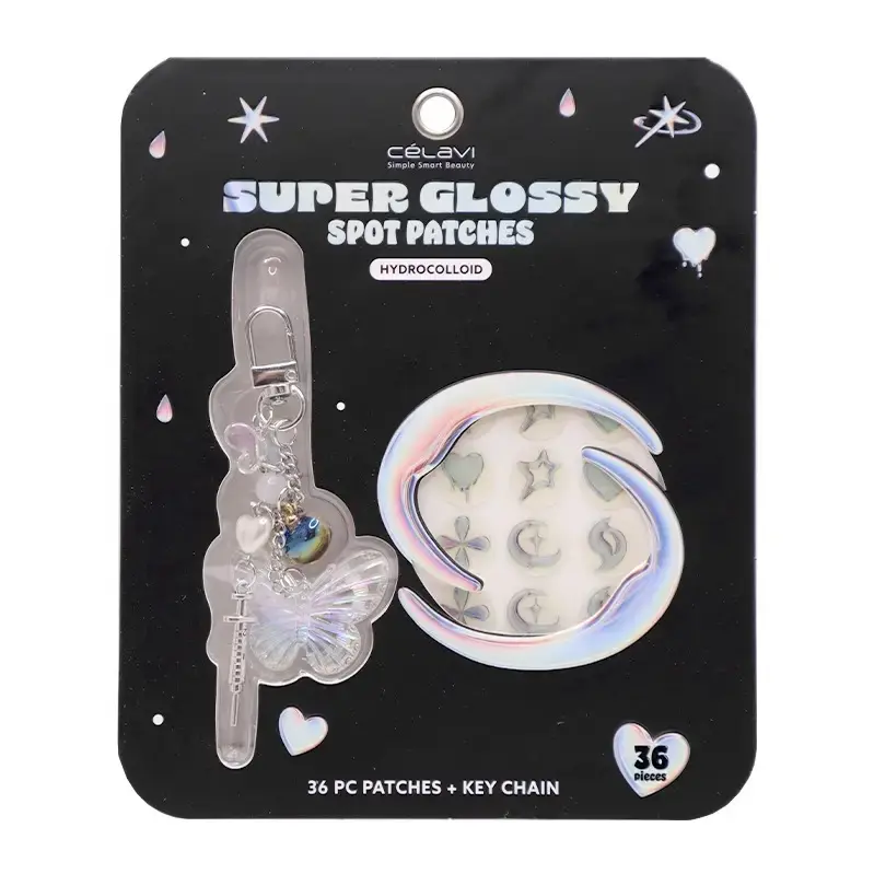 CELASUPER GLOSSY SPOT PATCHES 36 PCS + LLAVERO