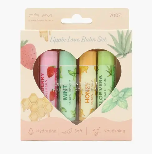 CELAVI LIPPIE LOVE BALM SET 4 UND