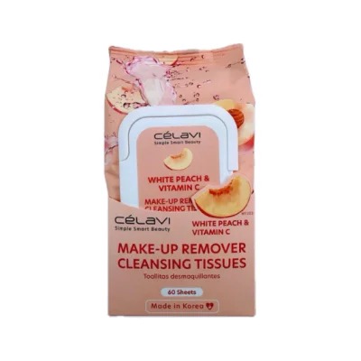 CELAVI TOALLITAS DESMAQUILLANTES WHITE PEACH & VITAMIN C 60 SHEETS