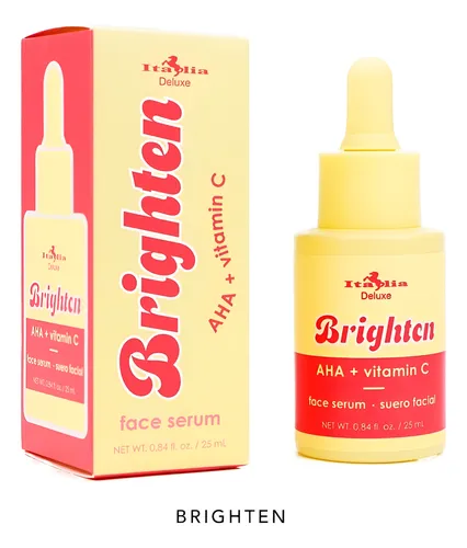ITALIA DELUXE BRIGHTEN FACE SERUM AHA + VITAMIN C 25 ML
