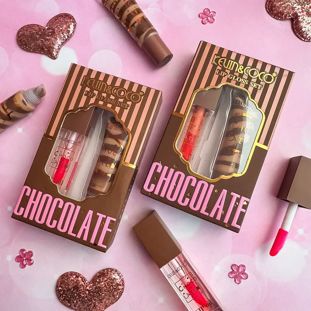 KEVIN Y COCO LIP GLOSS SET CHOCOLATE