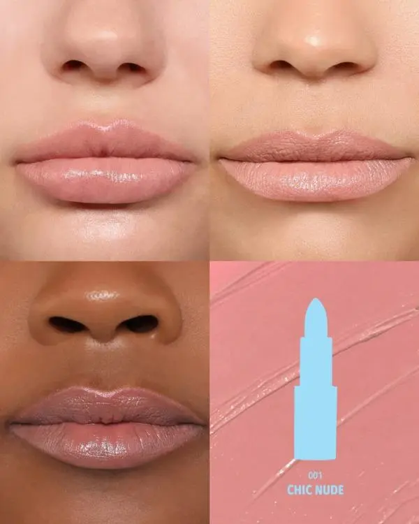 MOIRA CHIC SATIN LIPSTICK 001 CHIC NUDE