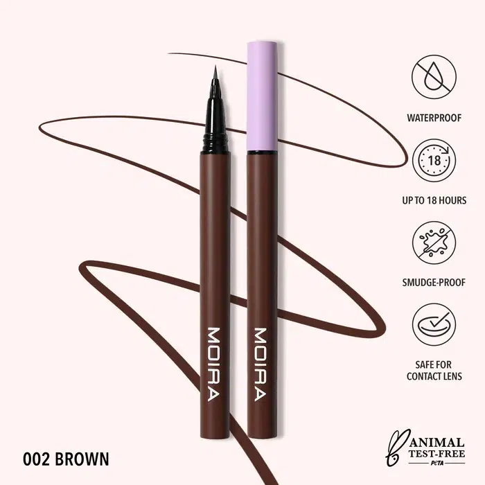 MOIRA MICRO TIP LINER BRUSH TIP 02 BROWN