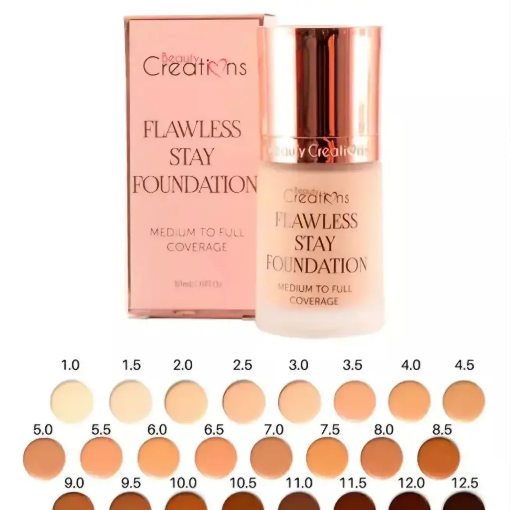 BEAUTY CREATIONS FLAWLESS STAY FOUNDATIONS 12.5