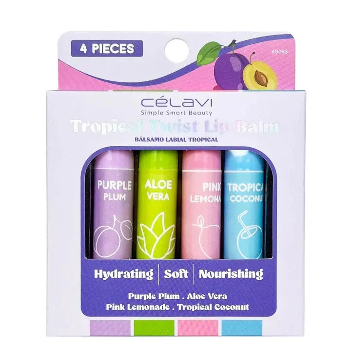 CELAVI Tropical Twhist Lip Balm 4pcs