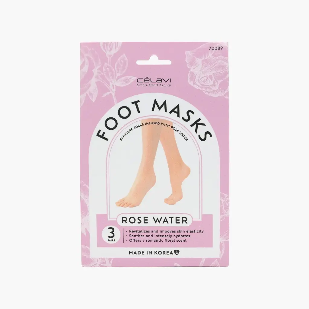 CELAVI FOOT MASK ROSE WATER