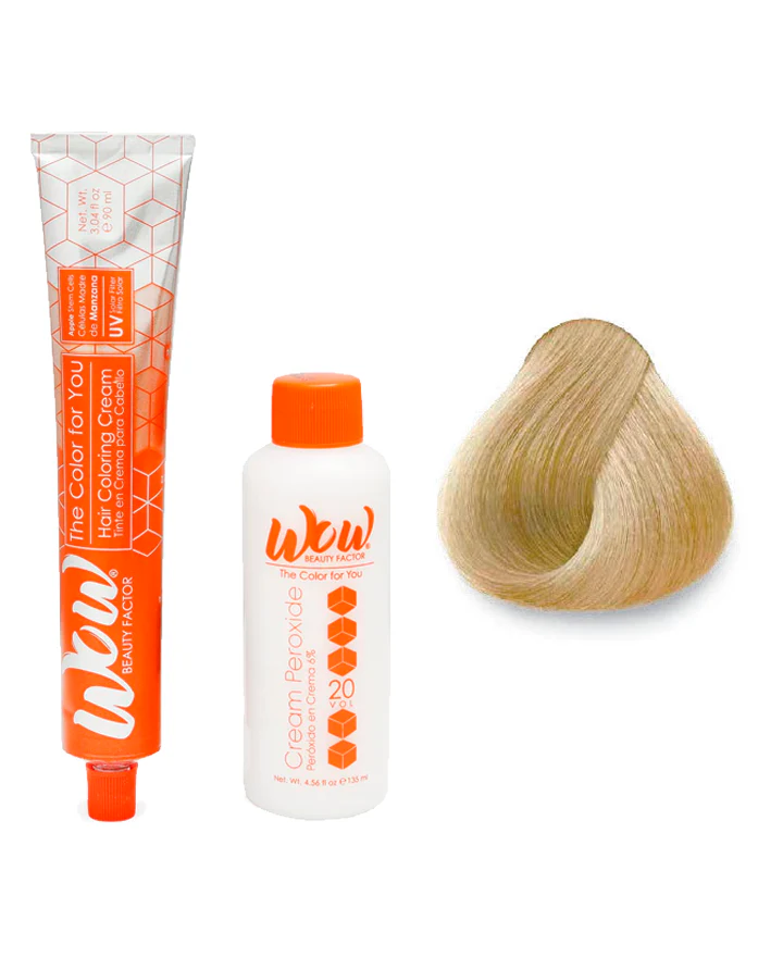 WOW Tinte en Crema para Cabello con Peróxido en Crema 10 Rubio Extra Claro