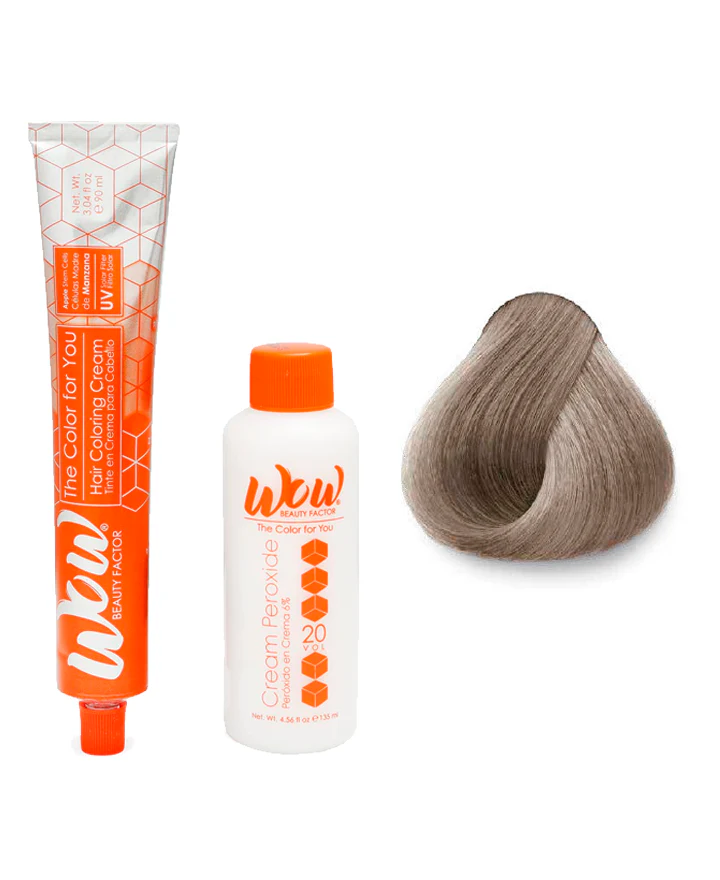 WOW Tinte en Crema para Cabello con Peróxido en Crema 9.11 Rubio clarisimo