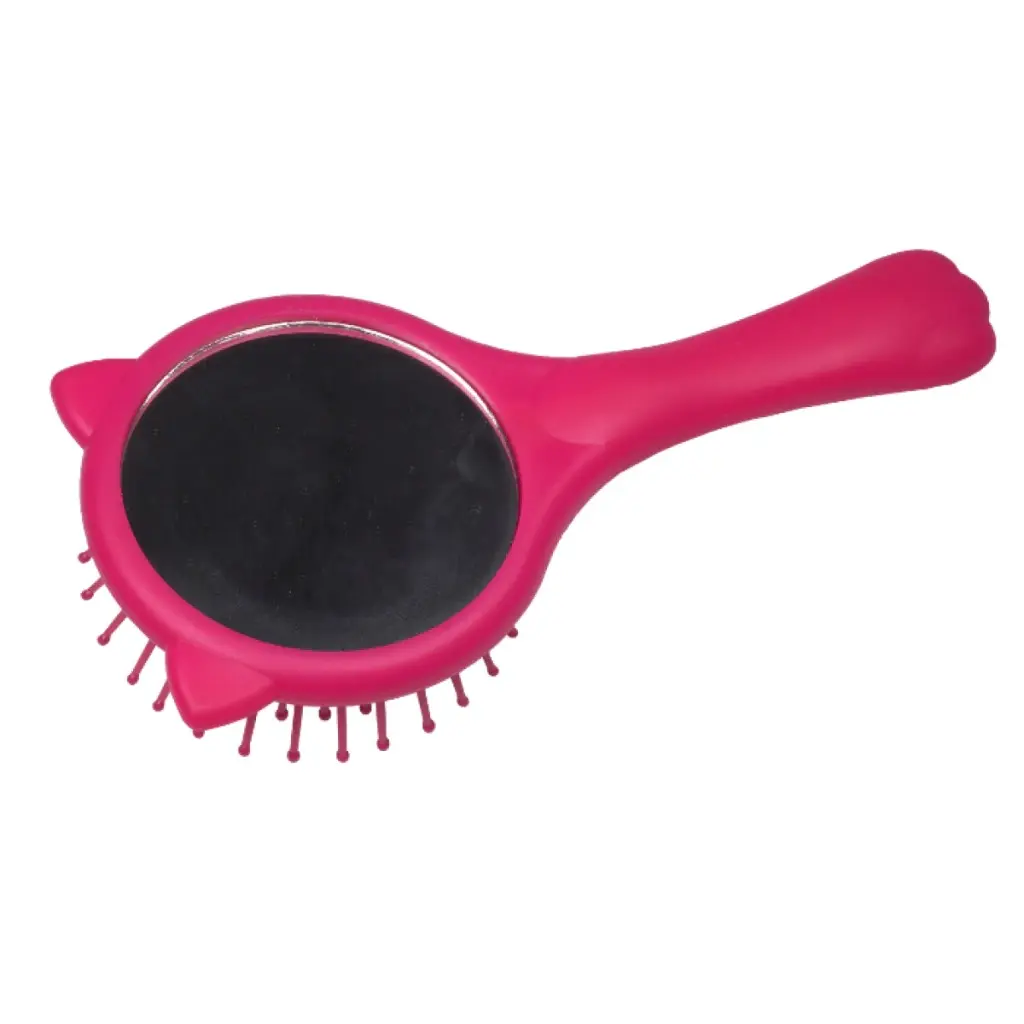 BAUSSE Peine de Gatito con Espejo Rosa Accesorio Cabello Portátil