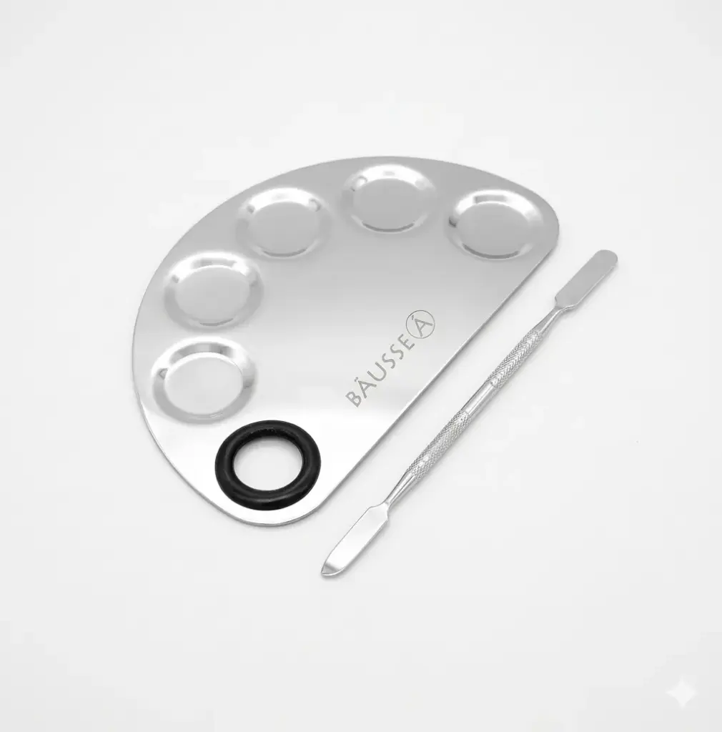 BAUSSE Paleta de Acero para Mezclar Maquillaje Profesional