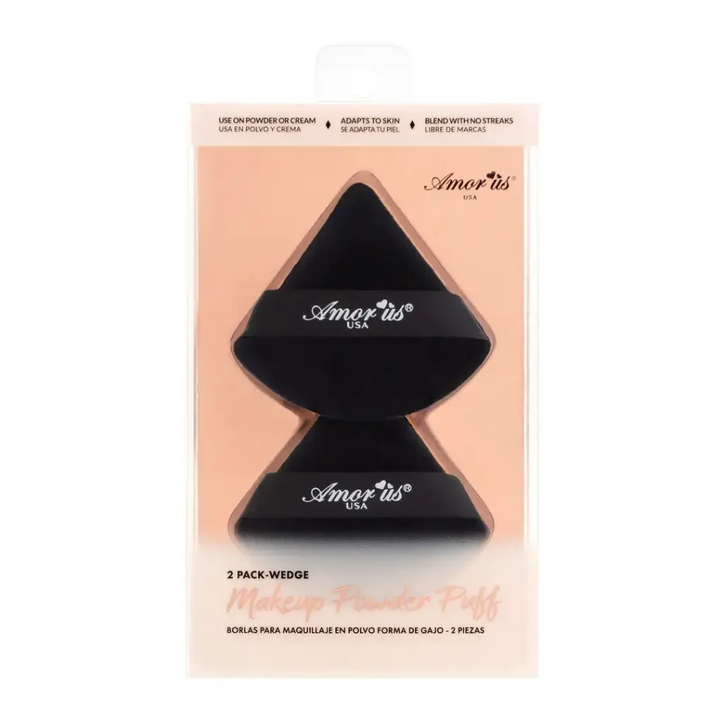 AMOR US Borlas 2 Piezas Negras – Accesorio Profesional para Maquillaje