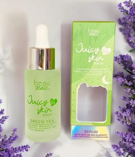 BEAU VISAGE Juicy Liv Skin Serum Green Tea – Sérum Facial Hidratante y Antioxidante