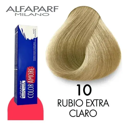 Tinte 10 Rubio Extra-Claro 90 ml Color Amore de Alfaparf Milano – Coloración Permanente Profesional