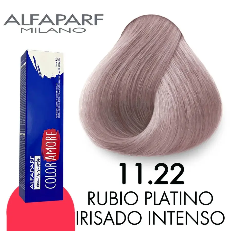 Tinte 11.22 Rubio Platino Irisado Intenso 90 ml Color Amore de Alfaparf Milano – Coloración Permanente Profesional