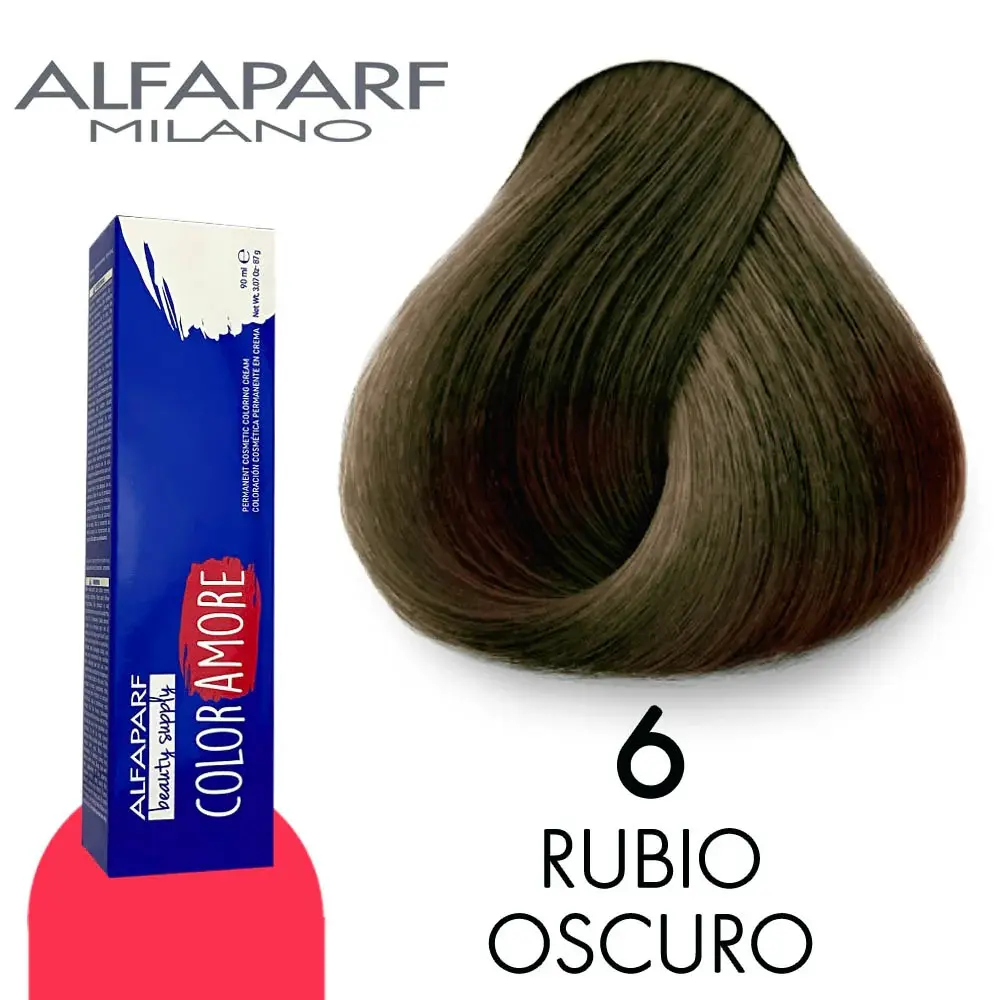 Tinte 6 Rubio Oscuro 90 ml Color Amore de Alfaparf Milano – Coloración Permanente para Cabello