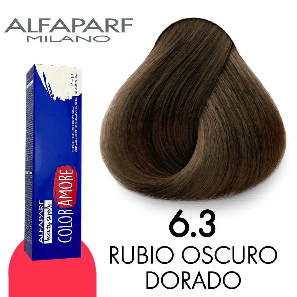 Tinte 6.3 Rubio Oscuro Dorado 90 ml Color Amore de Alfaparf Milano – Coloración Permanente para Cabello
