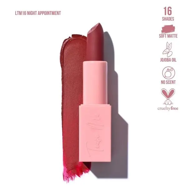 BEAUTY CREATIONS TEASE ME NIGHT APPOINMENT SOFT MATTE LIPSTICK #16