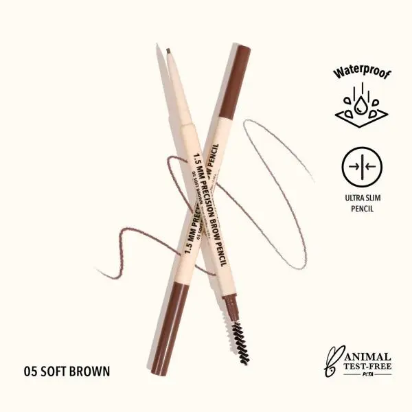 MOIRA 1.5mm Precision Brow Pencil (005, Soft Brown)