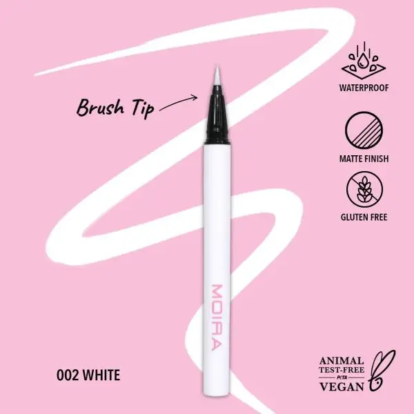MOIRA Precision Liquid Liner (002, White)
