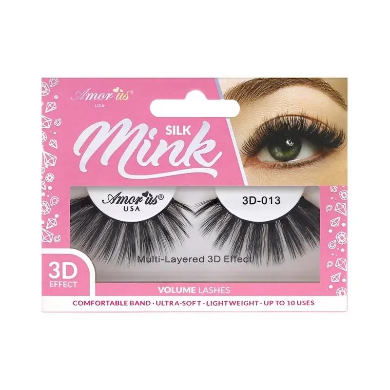 Amor Us 3D Silk Mink Lashes #13 – Pestañas Postizas Volumen Natural