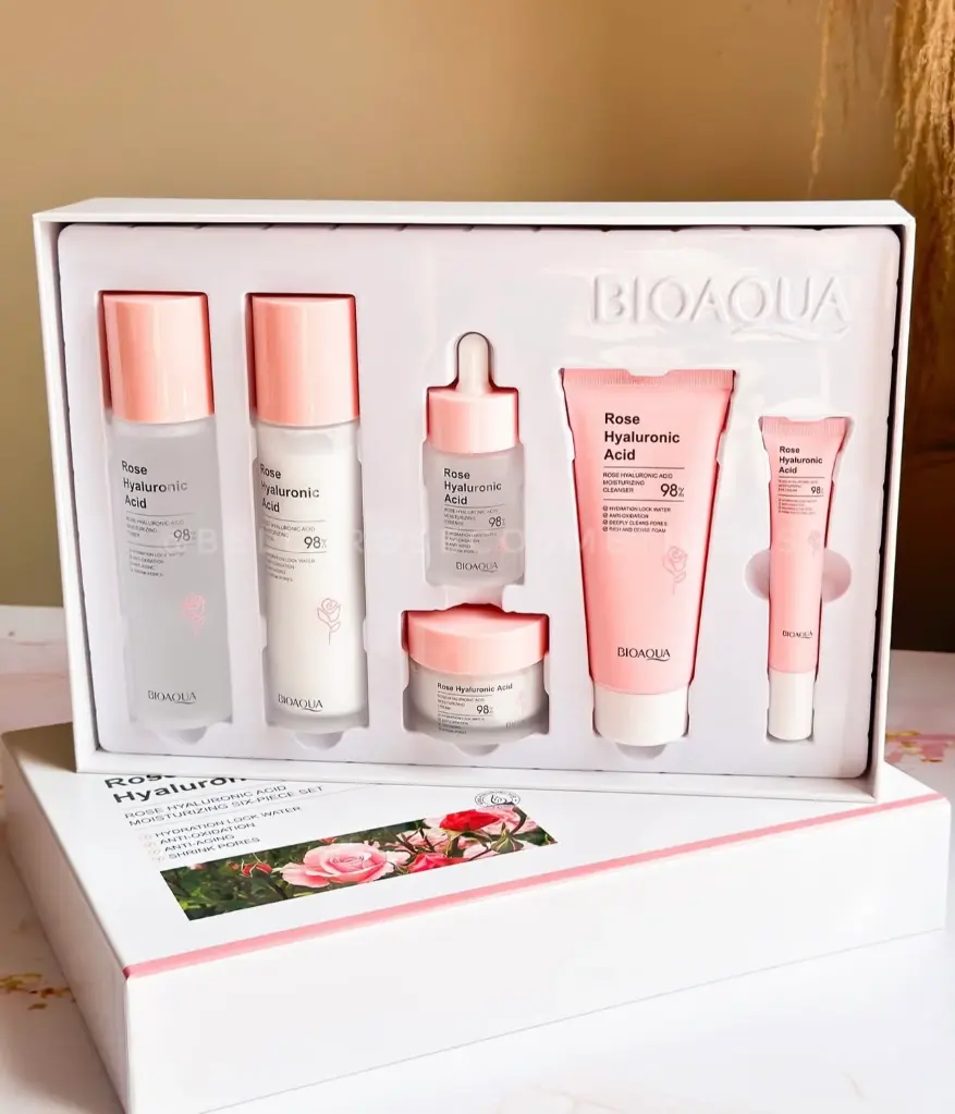 BIOAQUA Rose Hyaluronic Acid Moisturizing Six-piece Set (New)