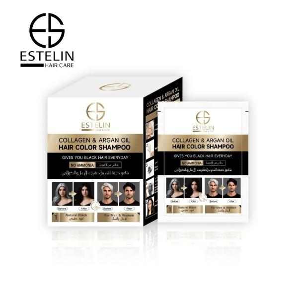 ESTELIN HAIR COLOR SHAMPOO BLACK SACHETS 25ML