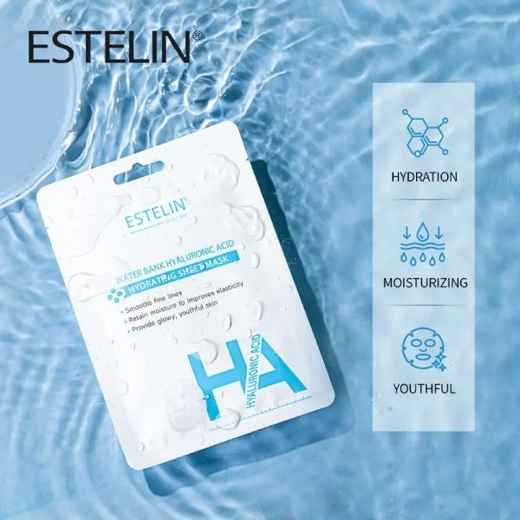 ESTELIN WATER BANK HYALURONIC ACID HYDRATING SHEET MASK 25G