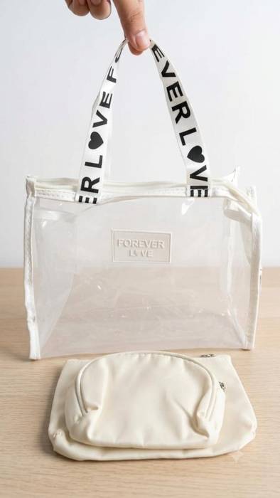 TABÚ COSMETIQUERA TRANSPARENTE FOREVER LOVE   