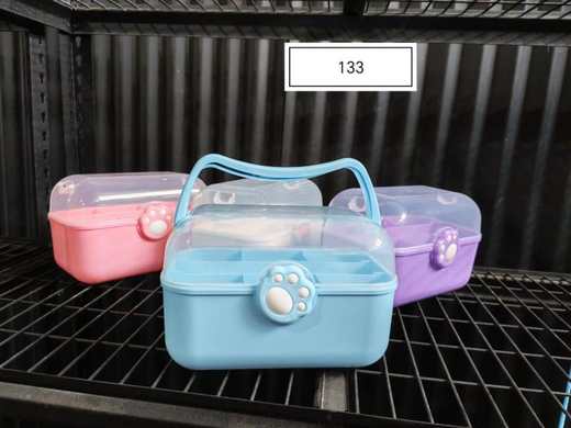 BELLAS COSMETIQUERA DE PLASTICO CON HUELLITA DE PERRO