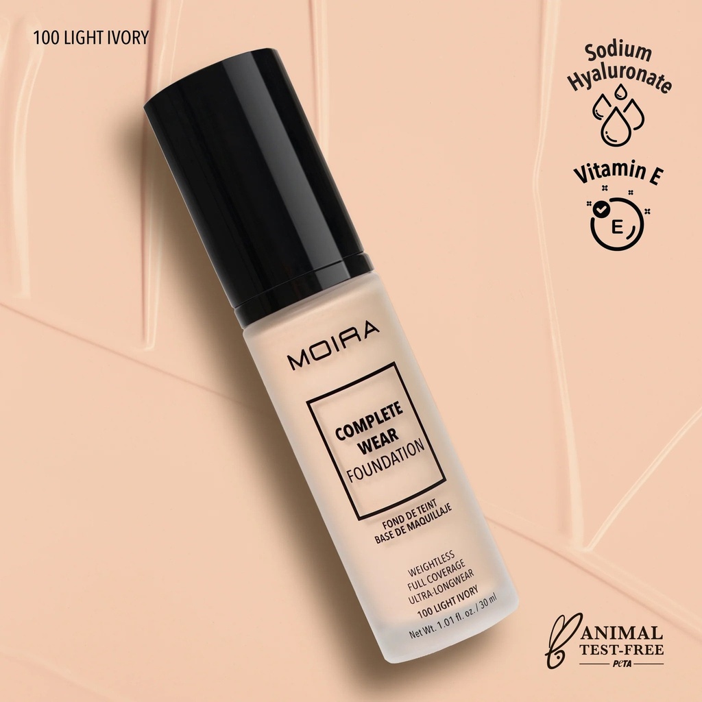 MOIRA Complete Wear Foundation (100, Light Ivory)