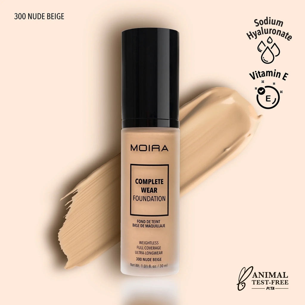 MOIRA Complete Wear Foundation (300, Nude Beige)