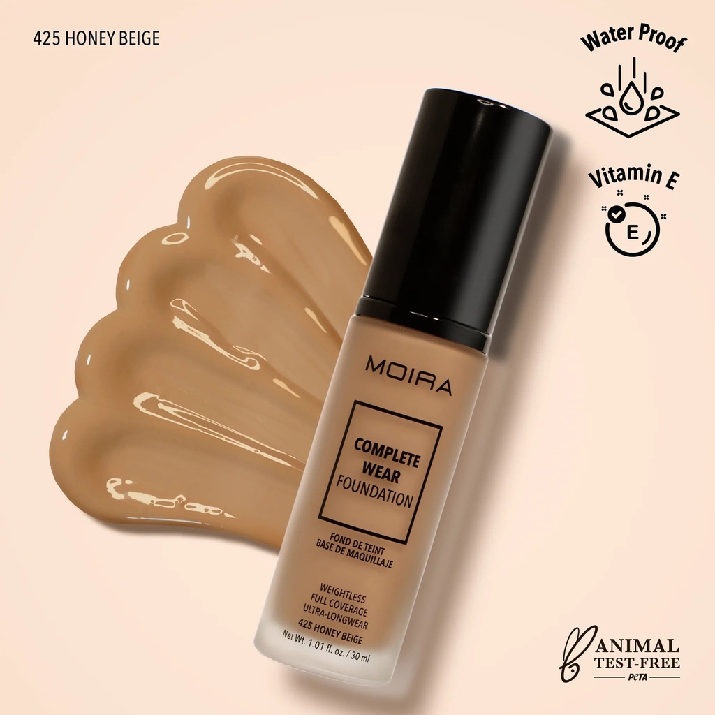 MOIRA Complete Wear Foundation (425, Honey Beige)