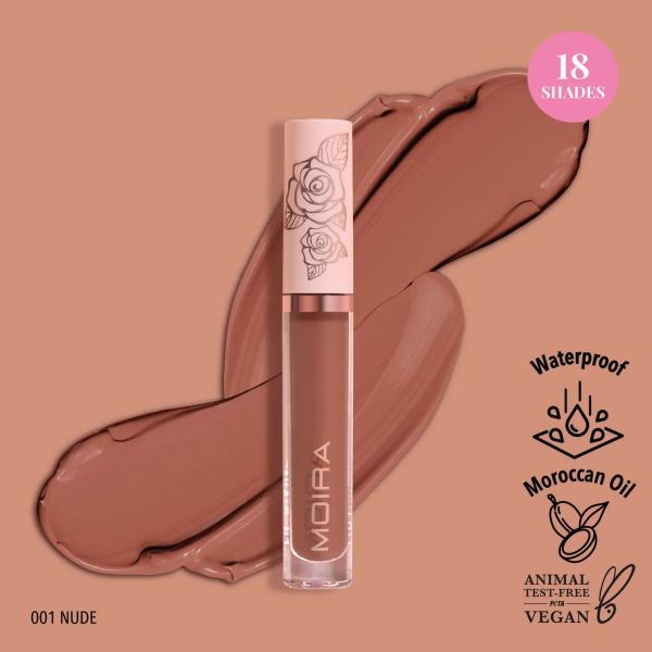 MOIRA Lip Divine Liquid Lipstick (001, Nude)