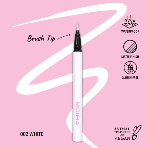 MOIRA Precision Liquid Liner (002, White)