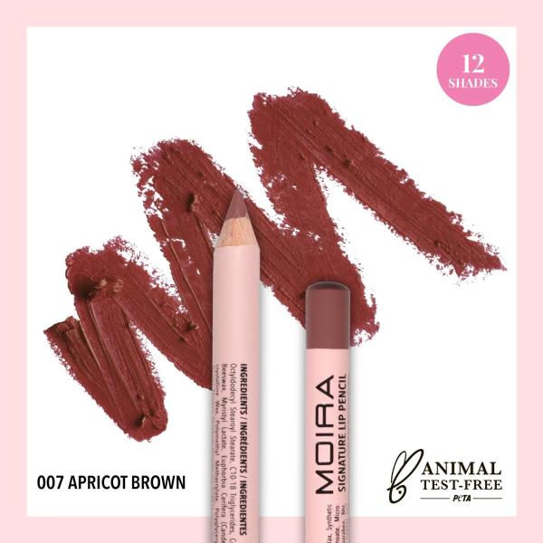 MOIRA Signature Lip Pencil (007, Apricot Brown)