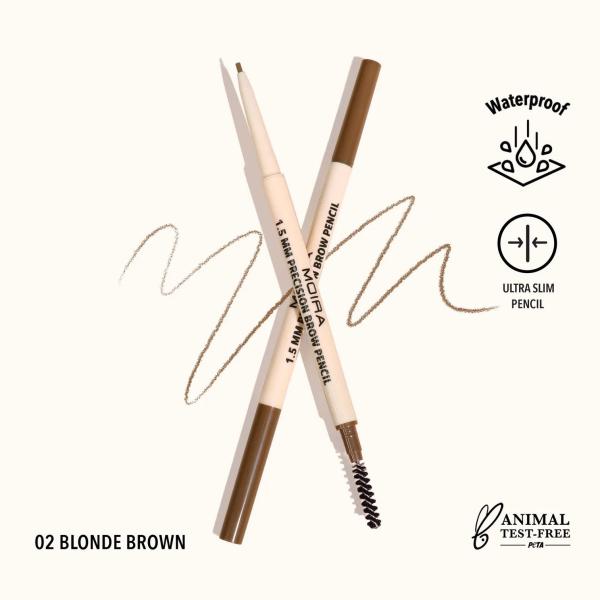 MOIRA 1.5mm Precision Brow Pencil (002, Blonde Brown)