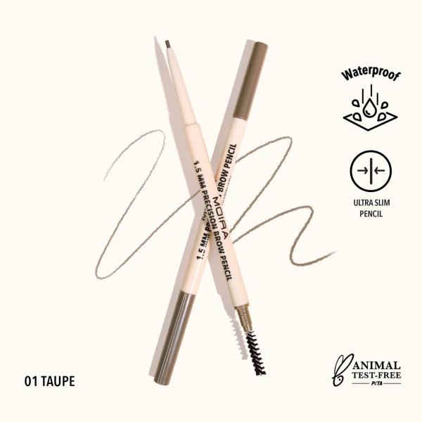 MOIRA 1.5mm Precision Brow Pencil (001, Taupe)