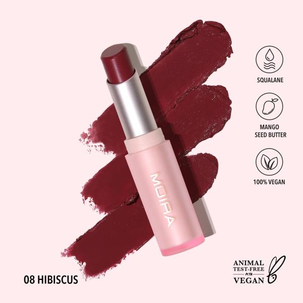 Moira Signature Lipstick (008, Hibiscus)