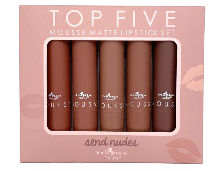 Italia Deluxe Mousse Matte Lipstick Set- Send Nudes