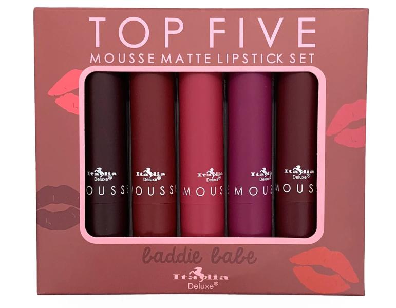 Italia Deluxe Mousse Matte Lipstick Set-Baddie Babe