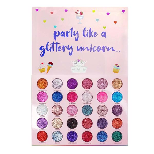 Italia Deluxe Unicorn Party Glitter Palette