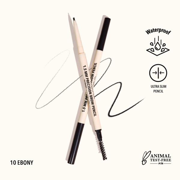 MOIRA 1.5mm Precision Brow Pencil (010, Ebony)