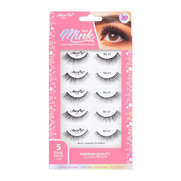 AMOR US MINK LASHES 5P 3D #47