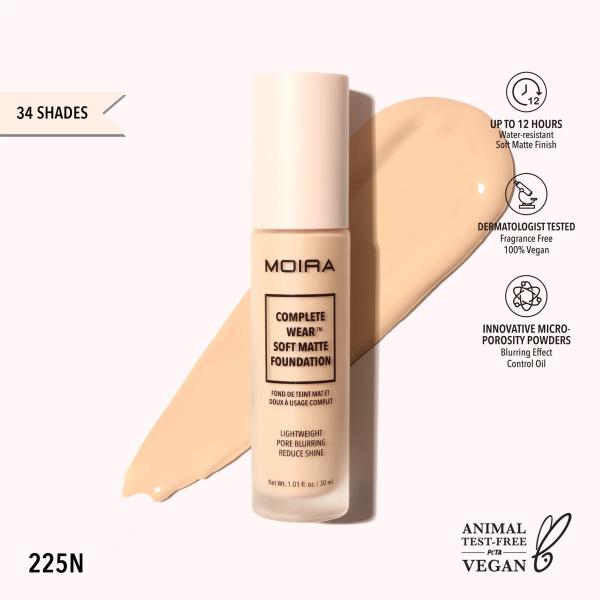 Moira Complete Wear Soft Matte Foundation (225N)