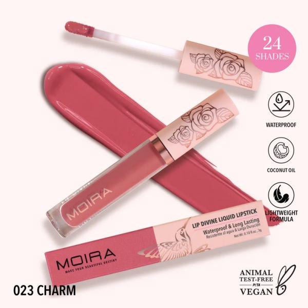 MOIRA Lip Divine Liquid Lipstick (023, Charm)